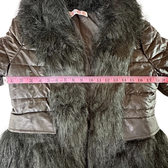 Amonc Fushi Black Faux Fur Paneled Winter Jacket - Picture 5 of 5